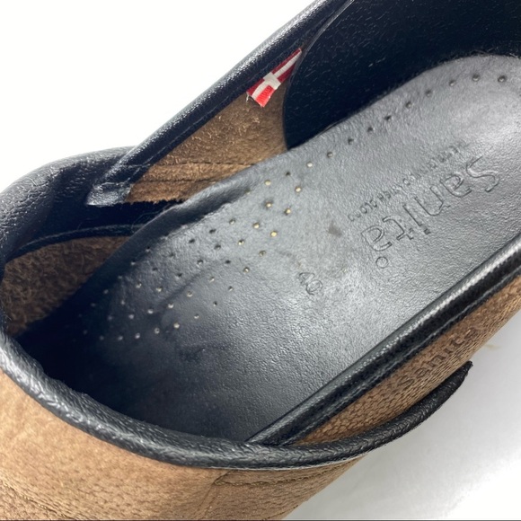 Sanita Brown Leather Clog Lisbeth Nursing Professional Slip On Size 40 - Picture 11 of 15